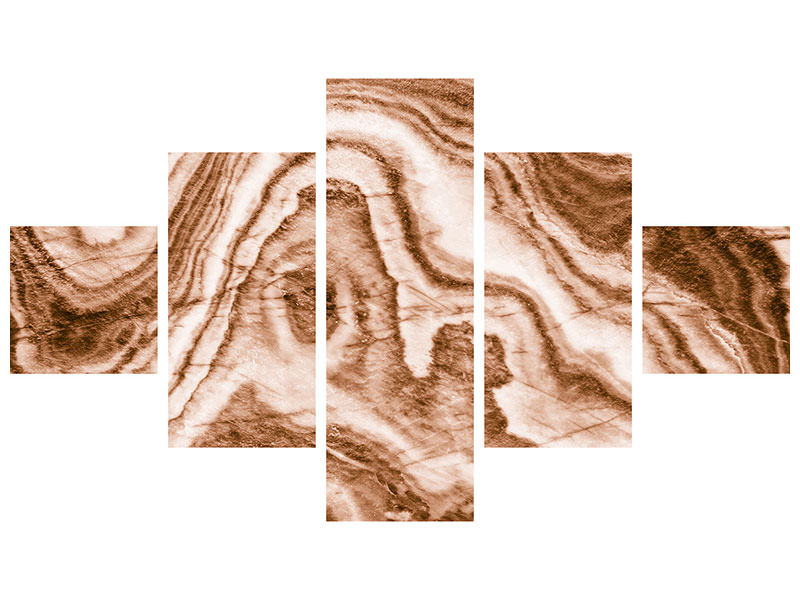 5-piece-canvas-print-marble-in-sepia