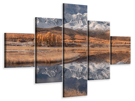 5-piece-canvas-print-mirror-for-mountains-iii