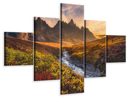 5-piece-canvas-print-mountain-paradise