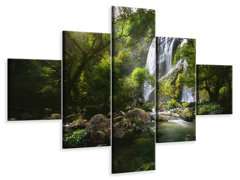 5-piece-canvas-print-mountain-stream