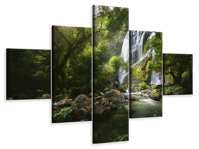5-piece-canvas-print-mountain-stream