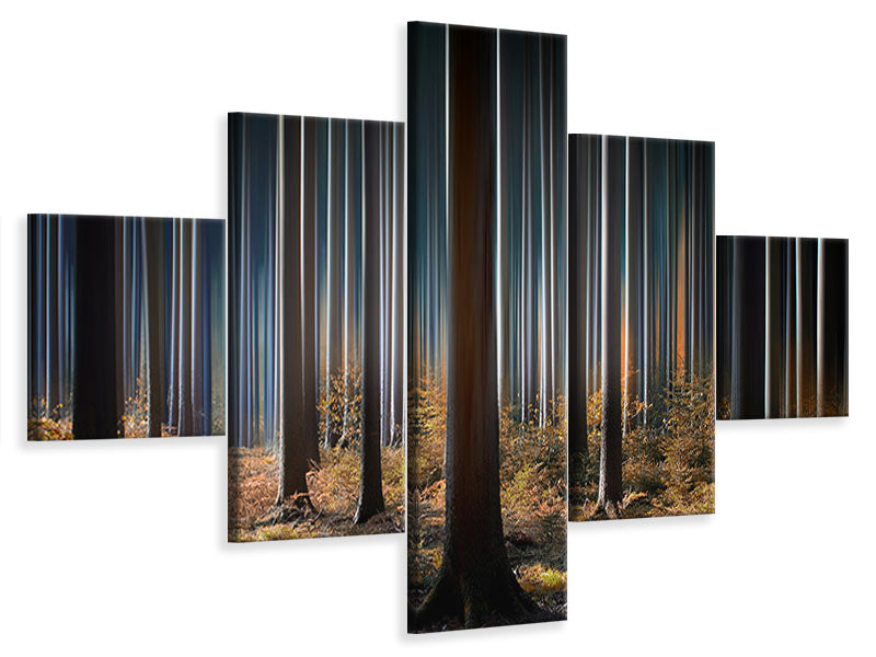 5-piece-canvas-print-mystic-wood
