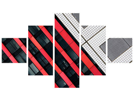 5-piece-canvas-print-red-diagonals