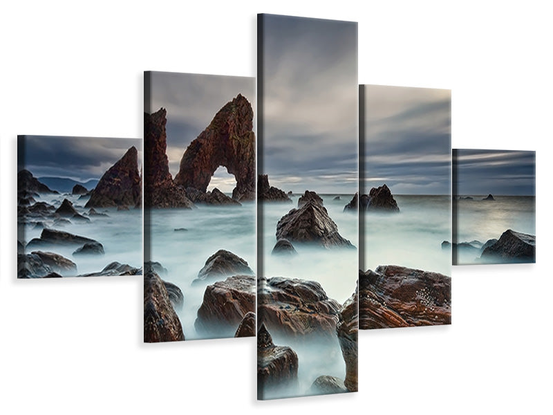 5-piece-canvas-print-sea-arch-at-crohy-head
