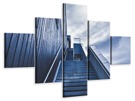 5-piece-canvas-print-steep-stairs