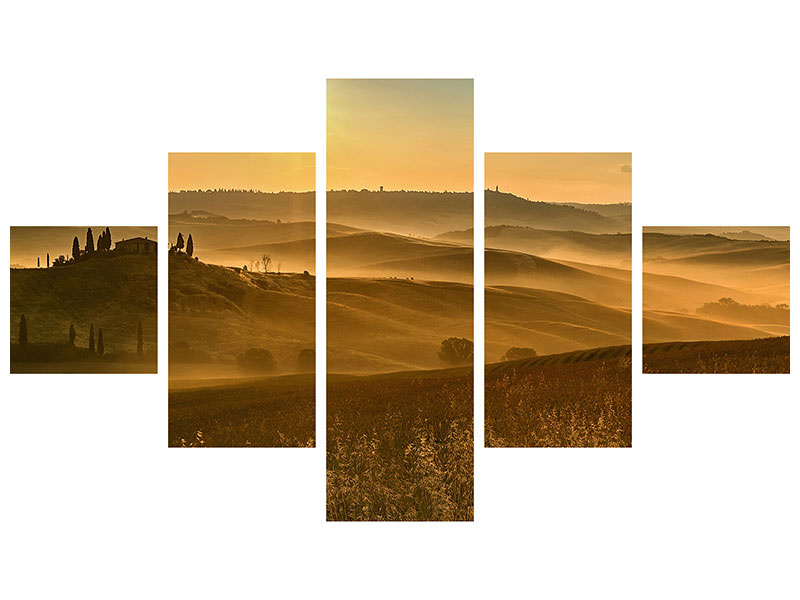 5-piece-canvas-print-sunset-in-the-rocks