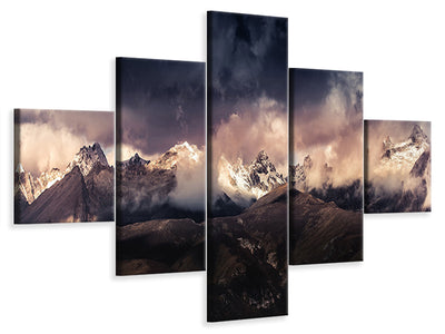5-piece-canvas-print-tibet-snow-mountain