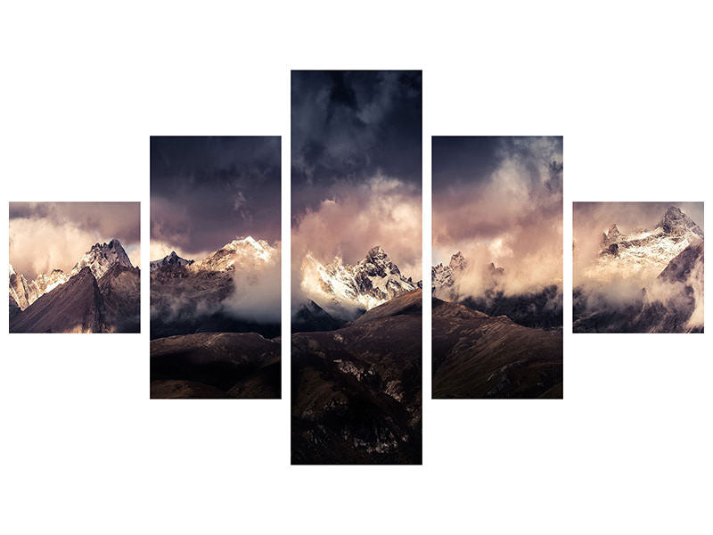 5-piece-canvas-print-tibet-snow-mountain