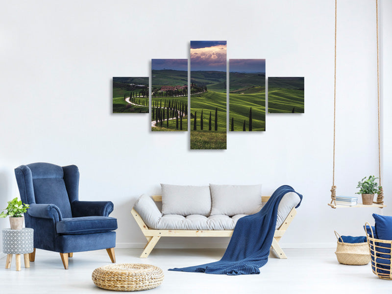 5-piece-canvas-print-tuscany-crete-senesi