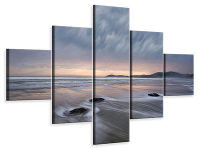 5-piece-canvas-print-windy-dawn-at-koekohe-beach