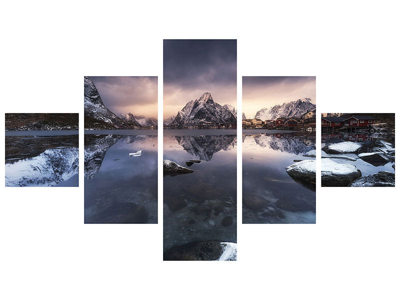 5-piece-canvas-print-winter-light