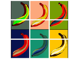 9-piece-canvas-print-colorful-bananas