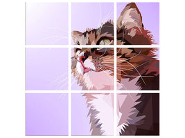 9-piece-canvas-print-pop-art-cats-portrait