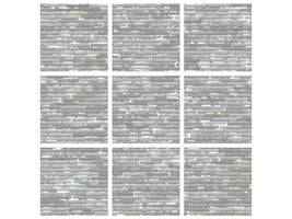 9-piece-canvas-print-stone-wall-in-gray