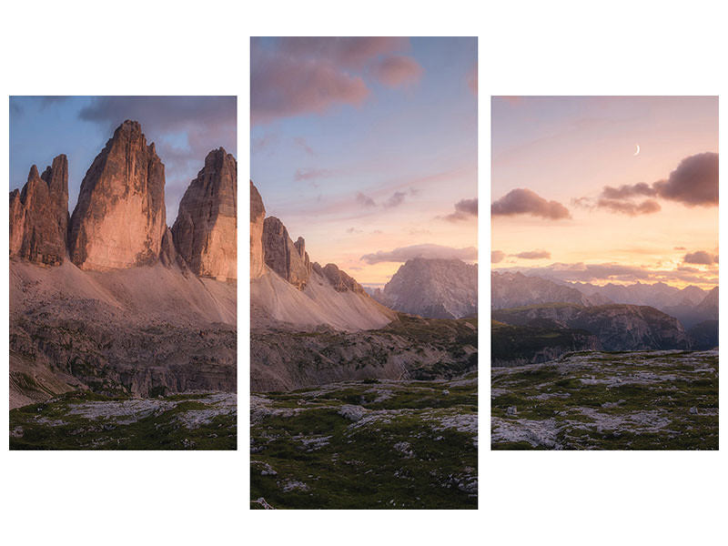 modern-3-piece-canvas-print-an-evening-in-the-dolomites