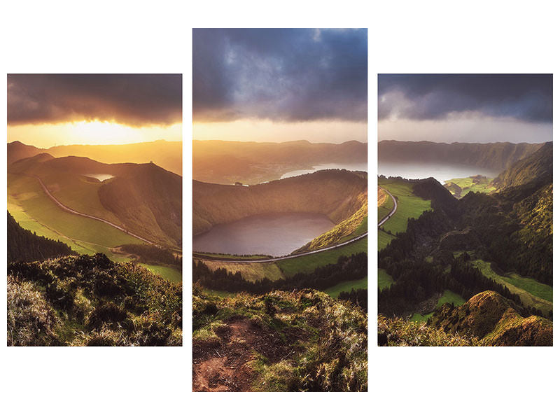modern-3-piece-canvas-print-azores-sete-cidades-sunset-panorama