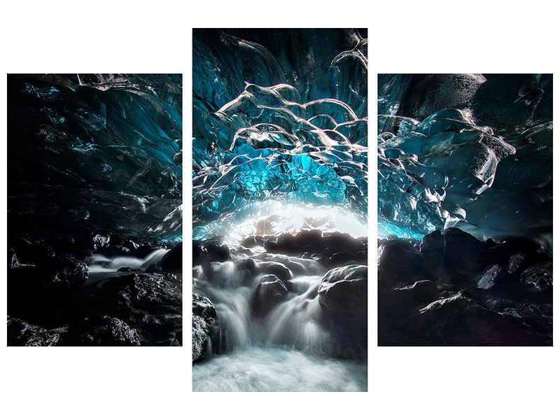 modern-3-piece-canvas-print-blue-glacier-cave