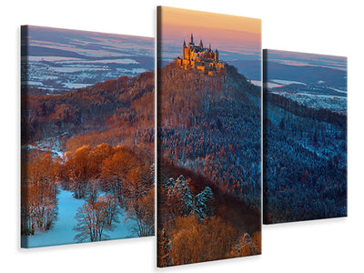 modern-3-piece-canvas-print-hohenzollern-in-winter-mood