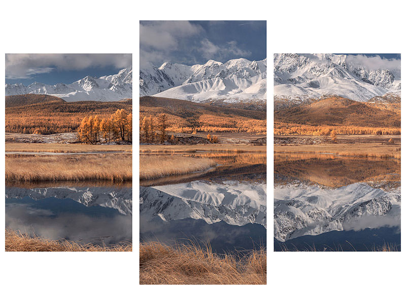 modern-3-piece-canvas-print-mirror-for-mountains-iii