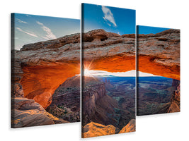 modern-3-piece-canvas-print-sunrise-at-mesa-arch