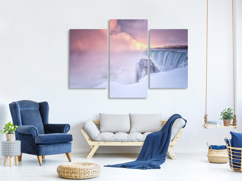 modern-3-piece-canvas-print-sunrise-at-niagara-falls
