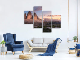 modern-4-piece-canvas-print-an-evening-in-the-dolomites