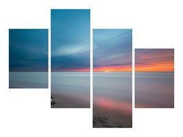 modern-4-piece-canvas-print-beach-in-the-sunset