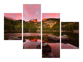 modern-4-piece-canvas-print-bear-lake-sunrise
