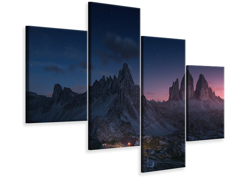 modern-4-piece-canvas-print-drei-zinnen