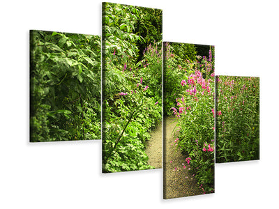 modern-4-piece-canvas-print-garden-path