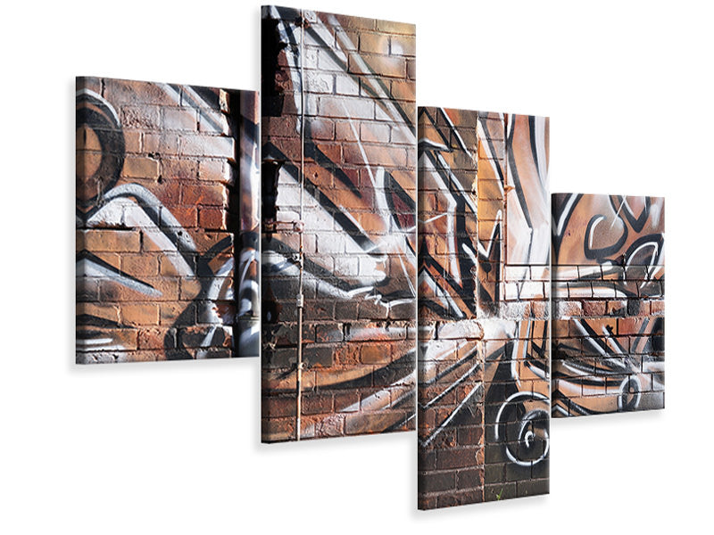 modern-4-piece-canvas-print-graffiti-wall