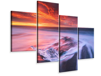 modern-4-piece-canvas-print-ice-and-fire-ii