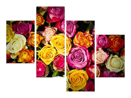 modern-4-piece-canvas-print-many-colorful-rose-petals