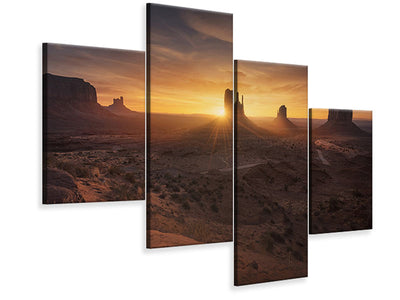 modern-4-piece-canvas-print-monument-sunrise
