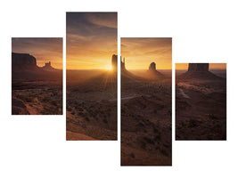 modern-4-piece-canvas-print-monument-sunrise