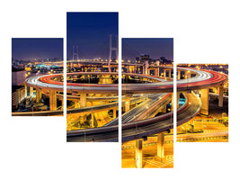 modern-4-piece-canvas-print-nanpu-bridge