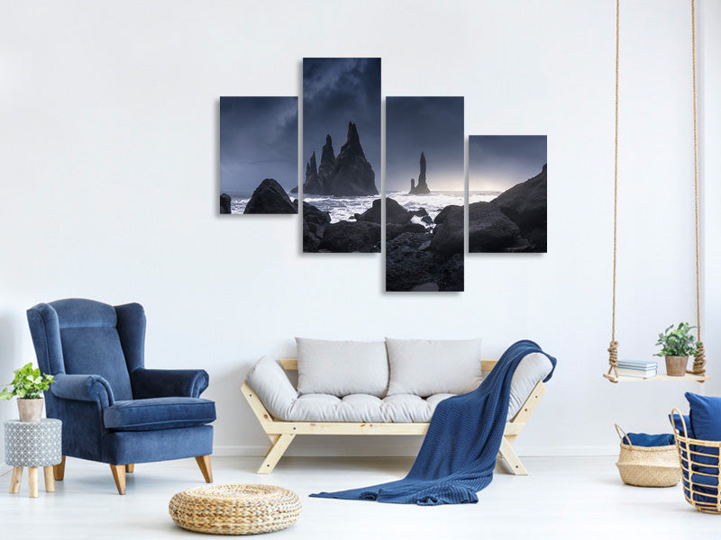 modern-4-piece-canvas-print-reynisdrangar