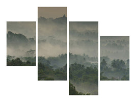 modern-4-piece-canvas-print-temple-in-the-mist