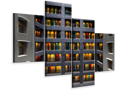modern-4-piece-canvas-print-the-colored-doors