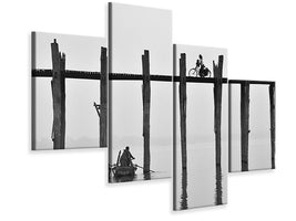 modern-4-piece-canvas-print-u-bein-bridge-myanmar
