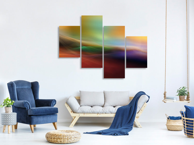 modern-4-piece-canvas-print-watercolor-lines