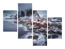 modern-4-piece-canvas-print-winter-lofoten-islands