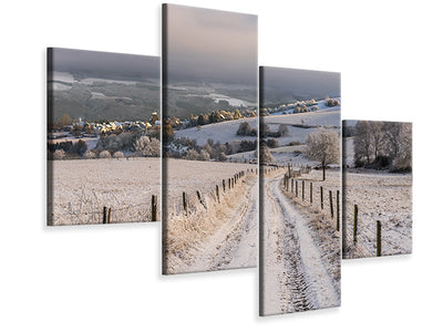 modern-4-piece-canvas-print-winter-wonderland