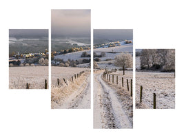 modern-4-piece-canvas-print-winter-wonderland