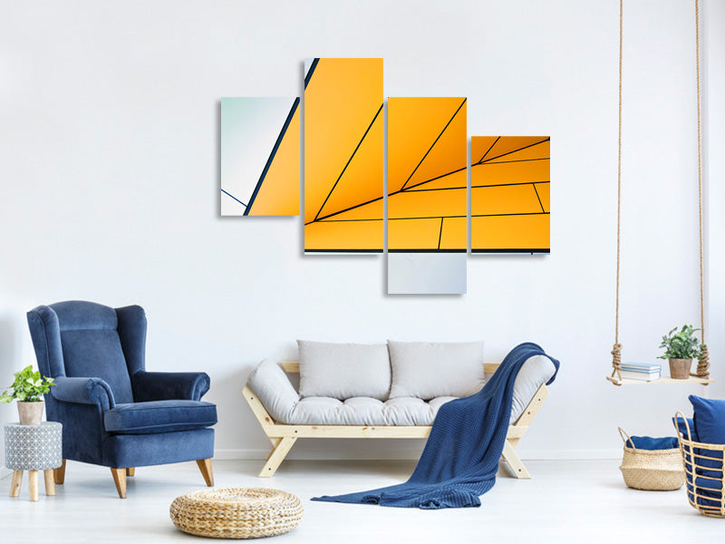 modern-4-piece-canvas-print-yellow-dart