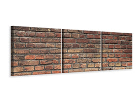 panoramic-3-piece-canvas-print-brown-brick-wall