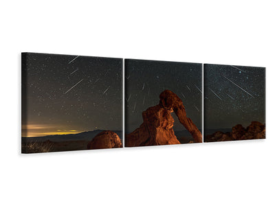 panoramic-3-piece-canvas-print-geminid-meteor-shower-above-the-elephant-rock