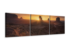 panoramic-3-piece-canvas-print-monument-sunrise