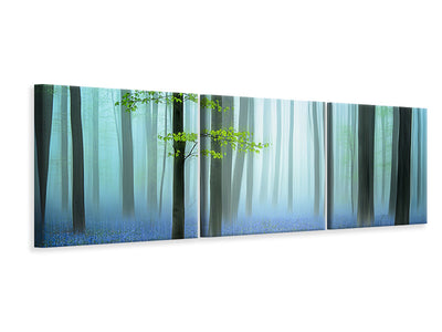 panoramic-3-piece-canvas-print-the-blue-forest