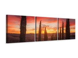 panoramic-3-piece-canvas-print-tuscany-sunset
